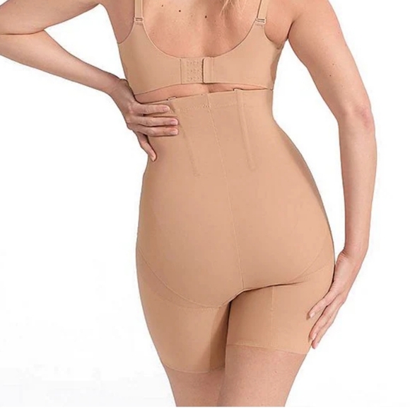 Honeylove  SuperPower High Compression Breathable Sculpt Shorts Size L Sand - Picture 2 of 5